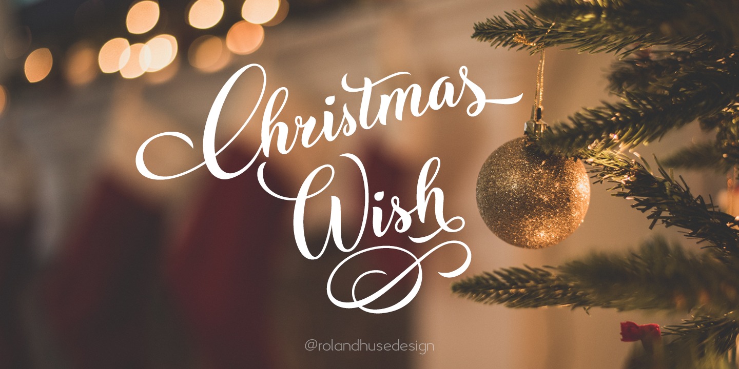 Beispiel einer Christmas Wish-Schriftart #4